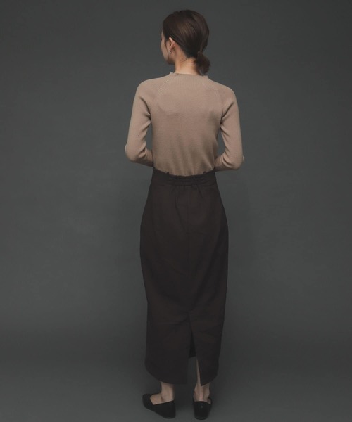 SENSE OF PLACE by URBAN RESEARCH（センスオブプレイスバイアーバンリサーチ）の「『TALLサイズあり』ストレッチサスツキハイウエストスカート（スカート・レディース・オレンジ/アイボリー/ベージュ/ブラック/ブラウン・TALL/X-SMALL/MEDIUM/SMALL）」の18枚目の写真