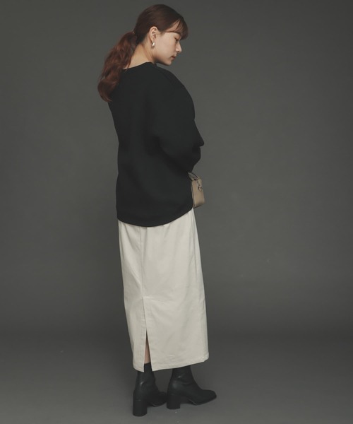 SENSE OF PLACE by URBAN RESEARCH（センスオブプレイスバイアーバンリサーチ）の「『TALLサイズあり』ストレッチサスツキハイウエストスカート（スカート・レディース・オレンジ/アイボリー/ベージュ/ブラック/ブラウン・TALL/X-SMALL/MEDIUM/SMALL）」の7枚目の写真