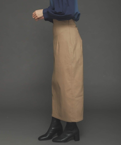 SENSE OF PLACE by URBAN RESEARCH（センスオブプレイスバイアーバンリサーチ）の「『TALLサイズあり』ストレッチサスツキハイウエストスカート（スカート・レディース・オレンジ/アイボリー/ベージュ/ブラック/ブラウン・TALL/X-SMALL/MEDIUM/SMALL）」の16枚目の写真