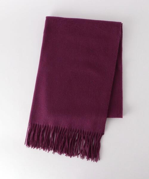 closet story（クローゼットストーリー）の「＜closet story（クローゼットストーリー）＞ウールカシミヤ ストール 21F（ストール/ショール・レディース・ブラック/ベージュ/ピンク/イエロー・FREE）」の4枚目の写真