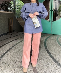 Meli rich | センタープレスカラーパンツ(スラックス)