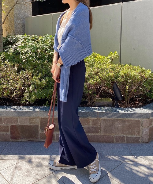 Meli rich（メリーリッチ）の「センタープレスカラーパンツ（スラックス・レディース・ブラック/ベージュ/ネイビー/ブラウン/レッド/カーキ/ピンク/ライム/イエロー/グリーン/アイボリー・SMALL/MEDIUM）」の15枚目の写真