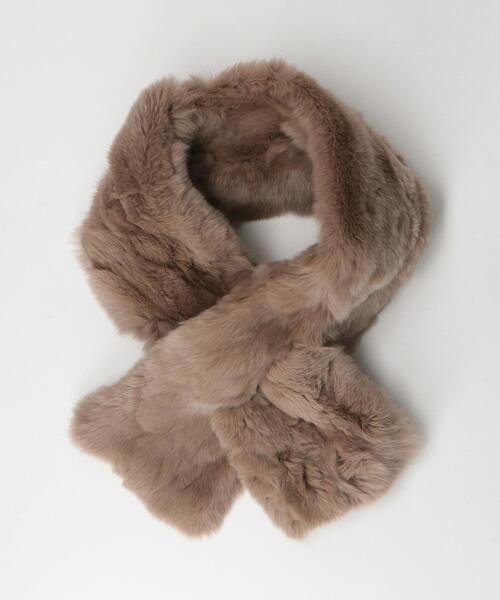 closet story（クローゼットストーリー）の「＜closet story（クローゼットストーリー）＞レッキス マフラー（マフラー・レディース・ダークグレー/モカ/ライトグレー・FREE）」の3枚目の写真