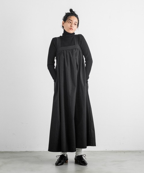 Libra Cue（リブラ キュー）の「ボリュームギャザーワンピース/サイズ展開あり（ワンピース・レディース・ブラック/アイボリー・1/2）」の8枚目の写真