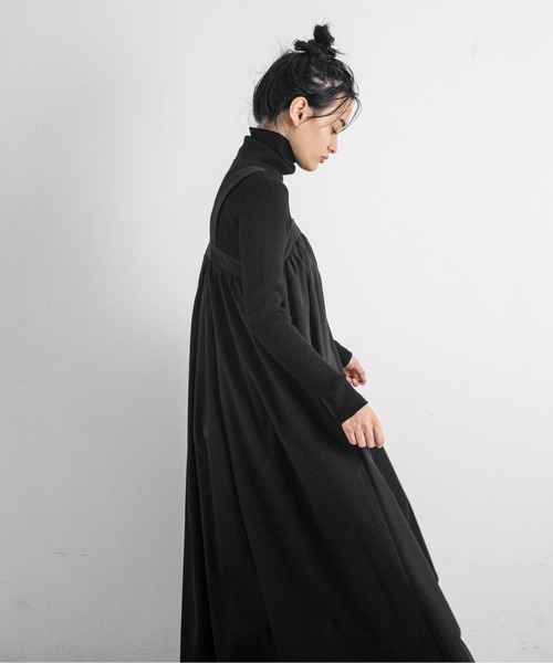 Libra Cue（リブラ キュー）の「ボリュームギャザーワンピース/サイズ展開あり（ワンピース・レディース・ブラック/アイボリー・1/2）」の16枚目の写真