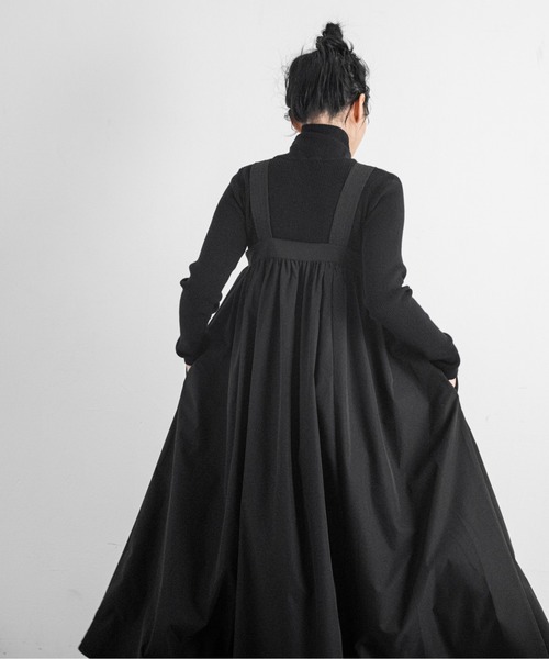 Libra Cue（リブラ キュー）の「ボリュームギャザーワンピース/サイズ展開あり（ワンピース・レディース・ブラック/アイボリー・1/2）」の6枚目の写真