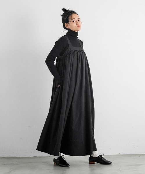 Libra Cue（リブラ キュー）の「ボリュームギャザーワンピース/サイズ展開あり（ワンピース・レディース・ブラック/アイボリー・1/2）」の17枚目の写真