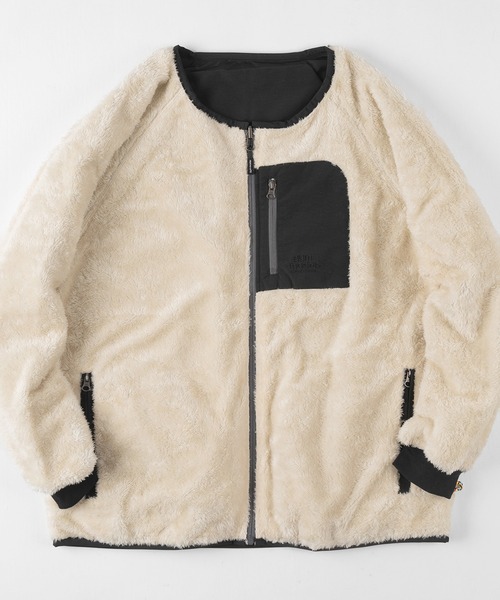 gym master（ジムマスター）の「【gym master/ジムマスター】リバーシブル ノーカラーボアジャケット/タスロンノーカラーJKT/防風（ノーカラージャケット・メンズ・ブラック/ベージュ/その他1/その他・M/L/XL/S）」の3枚目の写真