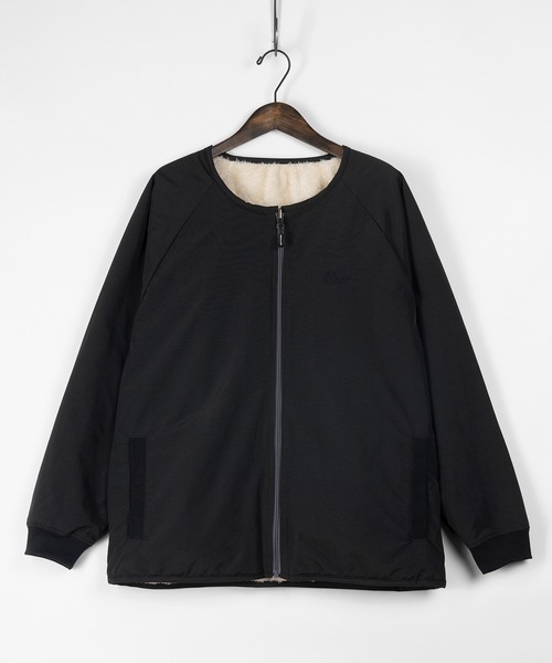 gym master（ジムマスター）の「【gym master/ジムマスター】リバーシブル ノーカラーボアジャケット/タスロンノーカラーJKT/防風（ノーカラージャケット・メンズ・ブラック/ベージュ/その他1/その他・M/L/XL/S）」の13枚目の写真