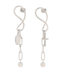 チェーンデザインピアス