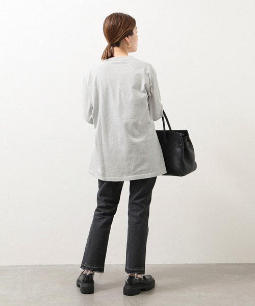 JOURNAL STANDARD（ジャーナルスタンダード）の「TRIBECA ロングスリーブTシャツ◆（Tシャツ/カットソー・レディース・グレー/ホワイト・FREE）」の4枚目の写真