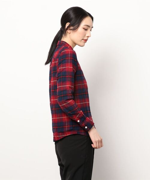 GIORDANO（ジョルダーノ）の「[ GIORDANO ] コットン長袖チェックフランネルシャツ（シャツ/ブラウス・レディース・ブラウン/ピンク/レッド・SMALL/MEDIUM/LARGE/X-LARGE）」の21枚目の写真