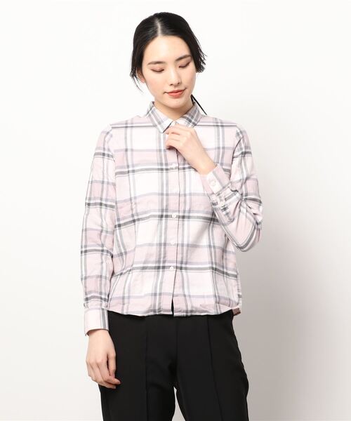 GIORDANO（ジョルダーノ）の「[ GIORDANO ] コットン長袖チェックフランネルシャツ（シャツ/ブラウス・レディース・ブラウン/ピンク/レッド・SMALL/MEDIUM/LARGE/X-LARGE）」の11枚目の写真