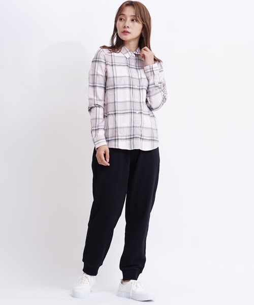 GIORDANO（ジョルダーノ）の「[ GIORDANO ] コットン長袖チェックフランネルシャツ（シャツ/ブラウス・レディース・ブラウン/ピンク/レッド・SMALL/MEDIUM/LARGE/X-LARGE）」の13枚目の写真