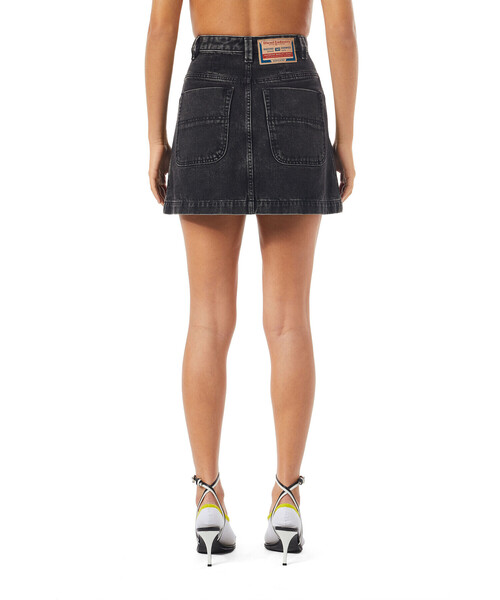 DIESEL（ディーゼル）の「レディース ミニ スカート ブラックデニム 台形（スカート・レディース・ブラック・25inch/29inch/23inch/27inch）」の2枚目の写真