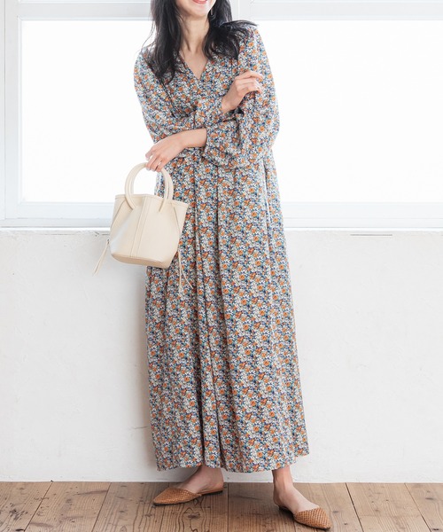 ヴィンテージフラワーワンピース（ワンピース）｜coca（coca）（コカ