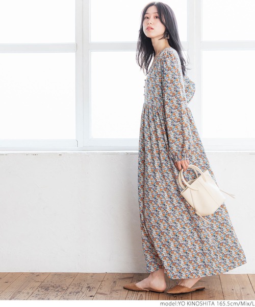 coca(coca)(コカ)の「ヴィンテージフラワーワンピース(ワンピース・レディース・その他・M/L)」の3枚目の写真