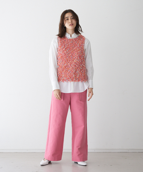 qualite（カリテ）の「【BOUSSOLE×qualite】カラーパイルノースリーブニット（ニット/セーター・レディース・ライトブルー/ピンク・フリー）」の3枚目の写真