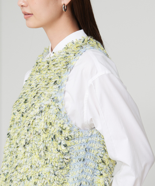 qualite（カリテ）の「【BOUSSOLE×qualite】カラーパイルノースリーブニット（ニット/セーター・レディース・ライトブルー/ピンク・フリー）」の12枚目の写真