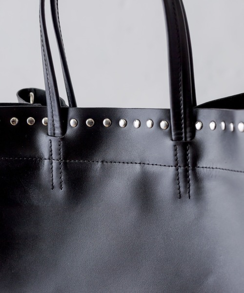 【牛革】口元スタッズトートバッグ　Sサイズ