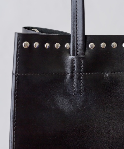 【牛革】口元スタッズトートバッグ　Sサイズ
