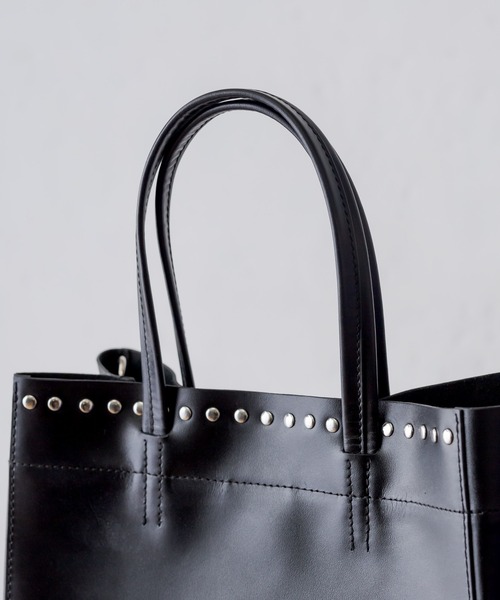 【牛革】口元スタッズトートバッグ　Sサイズ