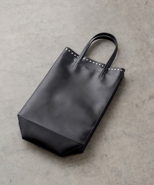 【牛革】口元スタッズトートバッグ　Sサイズ