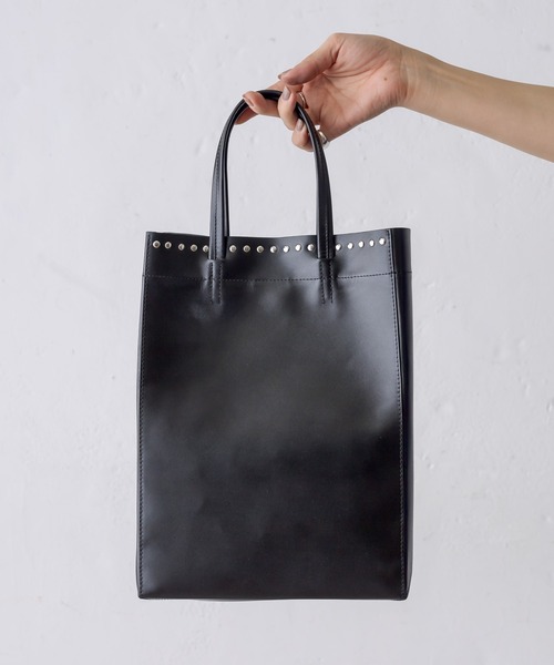 【牛革】口元スタッズトートバッグ　Sサイズ