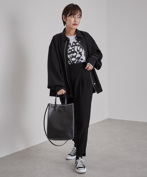 【牛革】口元スタッズトートバッグ　Sサイズ