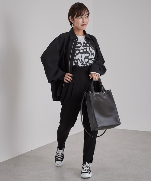 【牛革】口元スタッズトートバッグ　Sサイズ