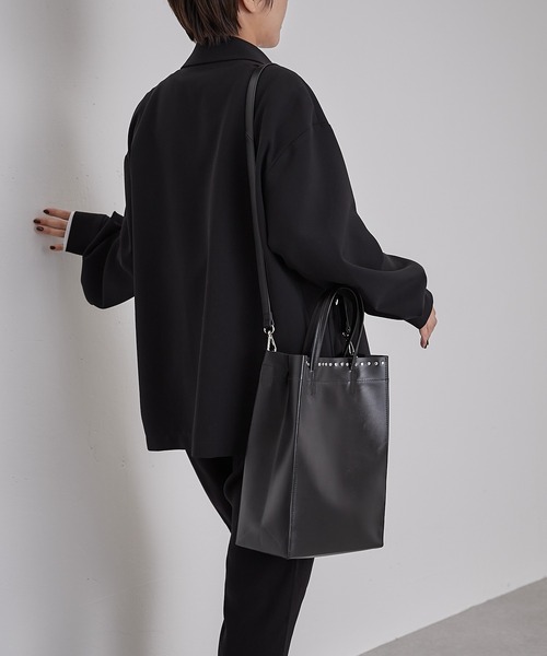 【牛革】口元スタッズトートバッグ　Sサイズ