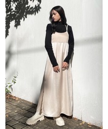 ENVYM | バッククロスサテンキャミＯＰ(ワンピース)