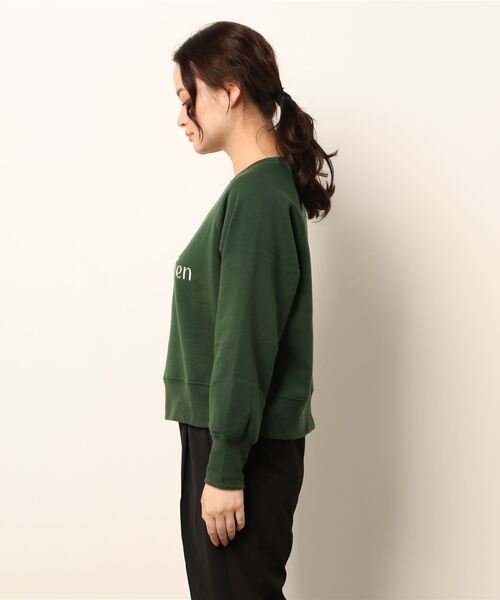 Lugnoncure（ルノンキュール）の「ロゴスウェット（スウェット・レディース・ネイビー/オフホワイト/グリーン・ﾌﾘ-）」の5枚目の写真