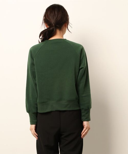 Lugnoncure（ルノンキュール）の「ロゴスウェット（スウェット・レディース・ネイビー/オフホワイト/グリーン・ﾌﾘ-）」の6枚目の写真