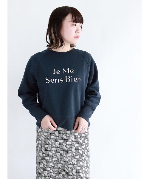 Lugnoncure（ルノンキュール）の「ロゴスウェット（スウェット・レディース・ネイビー/オフホワイト/グリーン・ﾌﾘ-）」の3枚目の写真