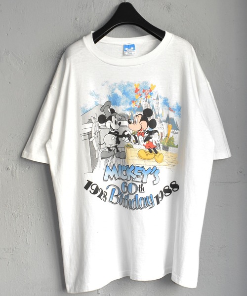 定番の冬ギフト 古着 Wdw ヴィンテージ Tシャツ ディズニー ミッキー 80s Tシャツ カットソー 半袖 袖なし Hlt No