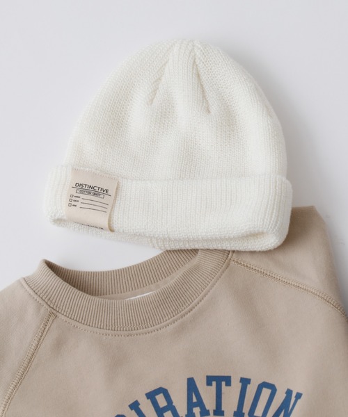 CIAOPANIC TYPY(チャオパニックティピー)の「【KIDS】ニットワッチキャップ(ニットキャップ/ビーニー・キッズ・ホワイト/グレー/グリーン/バイオレット/カーキ/サックスブルー/オレンジ・ONE SIZE)」の2枚目の写真