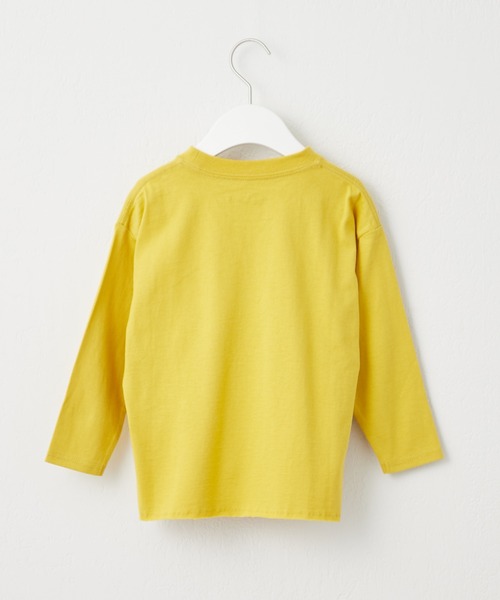 CIAOPANIC TYPY（チャオパニックティピー）の「【KIDS】USAコットンポケット付きロングTee（Tシャツ/カットソー・キッズ・ホワイト/チャコールグレー/カーキ/ピンク/イエロー・SMALL/MEDIUM/LARGE/X-LARGE/XX-LARGE）」の16枚目の写真