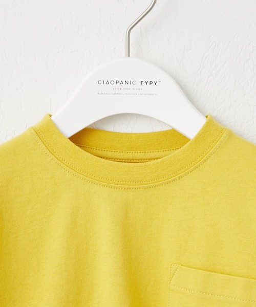 CIAOPANIC TYPY（チャオパニックティピー）の「【KIDS】USAコットンポケット付きロングTee（Tシャツ/カットソー・キッズ・ホワイト/チャコールグレー/カーキ/ピンク/イエロー・SMALL/MEDIUM/LARGE/X-LARGE/XX-LARGE）」の12枚目の写真
