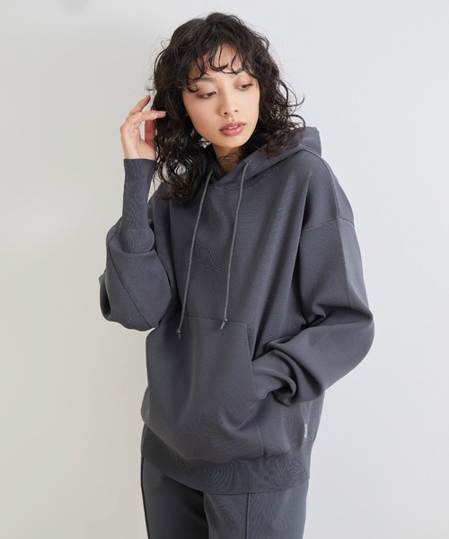 NERGY（ナージー）の「【動けるニット】リブパーカー（ニット/セーター・レディース・チャコールグレー/オフホワイト/ミント・FREE）」の4枚目の写真