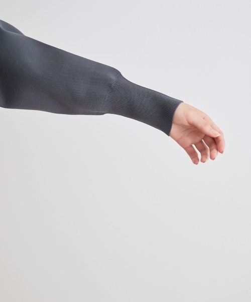 NERGY（ナージー）の「【動けるニット】リブパーカー（ニット/セーター・レディース・チャコールグレー/オフホワイト/ミント・FREE）」の15枚目の写真