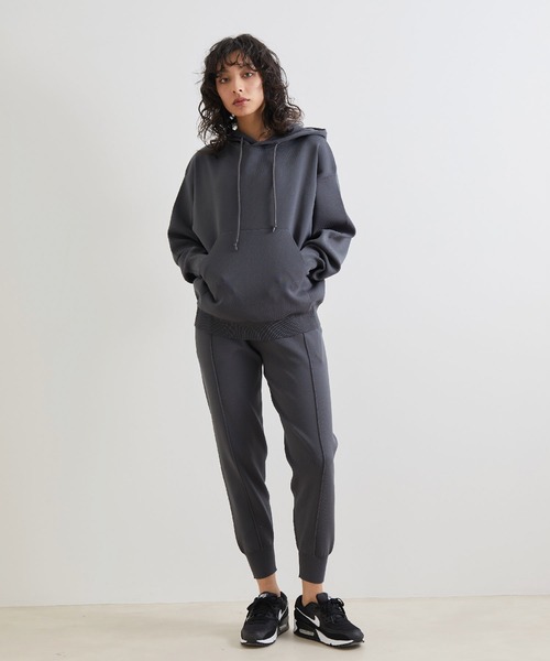 NERGY（ナージー）の「【動けるニット】リブパーカー（ニット/セーター・レディース・チャコールグレー/オフホワイト/ミント・FREE）」の7枚目の写真