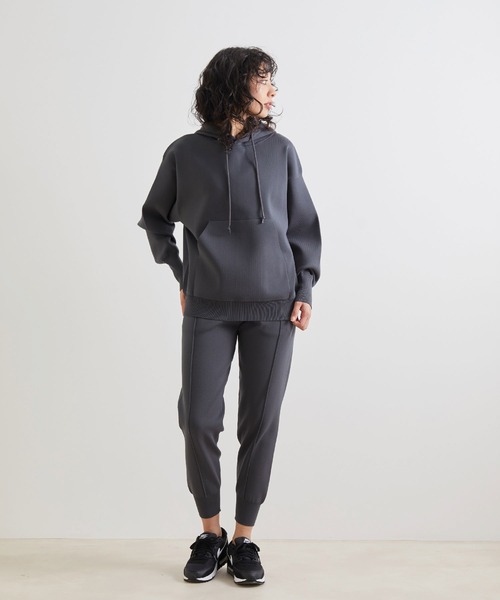 NERGY（ナージー）の「【動けるニット】リブパーカー（ニット/セーター・レディース・チャコールグレー/オフホワイト/ミント・FREE）」の8枚目の写真