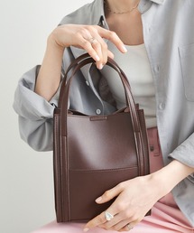 Chaco closet | 2WAY外ポケット付きスクエアミニトートバッグ/ショルダーバッグ(トートバッグ)