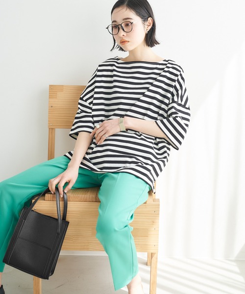 Chaco closet（チャコ クローゼット）の「2WAY外ポケット付きスクエアミニトートバッグ/ショルダーバッグ（トートバッグ・レディース・ブラック/ベージュ/ブラウン/オフホワイト/グリーン・FREE）」の7枚目の写真