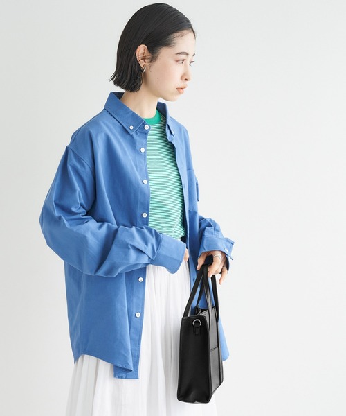 Chaco closet（チャコ クローゼット）の「2WAY外ポケット付きスクエアミニトートバッグ/ショルダーバッグ（トートバッグ・レディース・ブラック/ベージュ/ブラウン/オフホワイト/グリーン・FREE）」の19枚目の写真