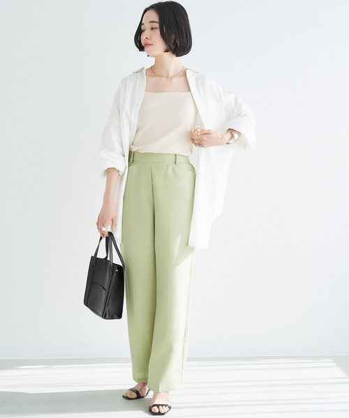 Chaco closet（チャコ クローゼット）の「2WAY外ポケット付きスクエアミニトートバッグ/ショルダーバッグ（トートバッグ・レディース・ブラック/ベージュ/ブラウン/オフホワイト/グリーン・FREE）」の20枚目の写真