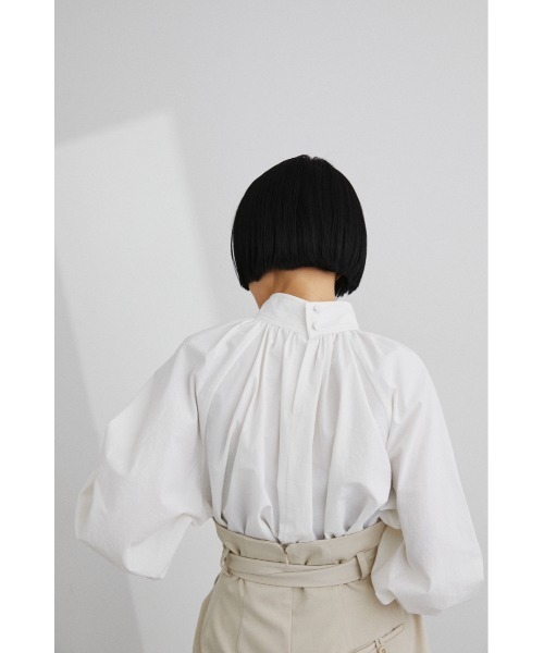 STYLEMIXER（スタイルミキサー）の「ハイネックギャザーブラウス（シャツ/ブラウス・レディース・ベージュ/ブラック/ホワイト/ピンク・FREE）」の5枚目の写真