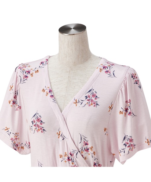 Francfranc（フランフラン）の「フラワープリント 半袖ワンピース ピンク（ワンピース・レディース・ピンク・FREE）」の4枚目の写真