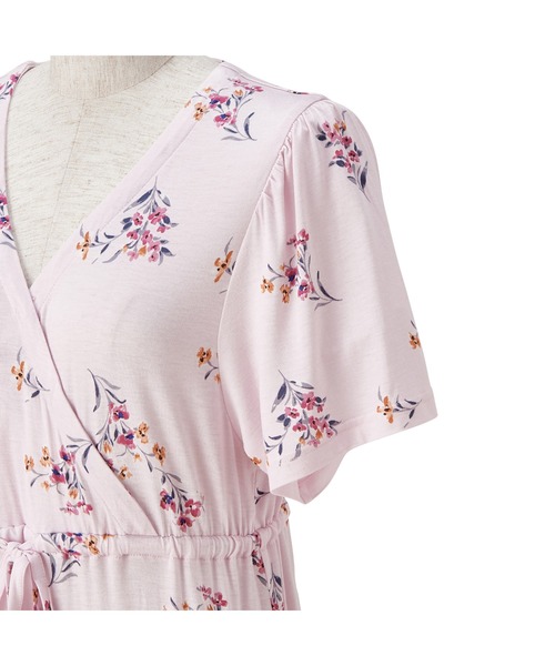 Francfranc（フランフラン）の「フラワープリント 半袖ワンピース ピンク（ワンピース・レディース・ピンク・FREE）」の5枚目の写真